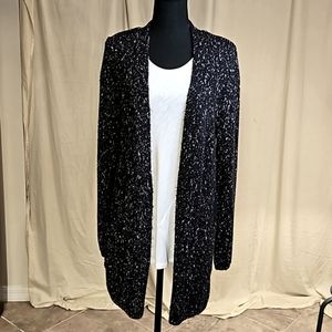 Apt. 9 Cardigan Open Front Mineral Black